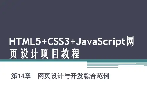 第14章  网页设计与开发综合范例[13页]