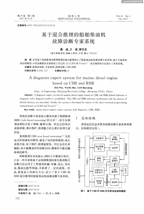 基于混合推理的船舶柴油机故障诊断专家系统