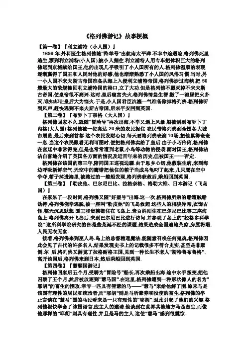 《格列佛游记》故事梗概