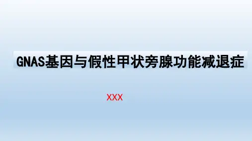 GNAS基因与假性甲状旁腺功能减退(讲座培训课件)
