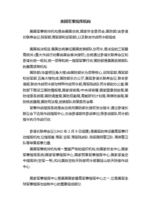 美国军事指挥机构