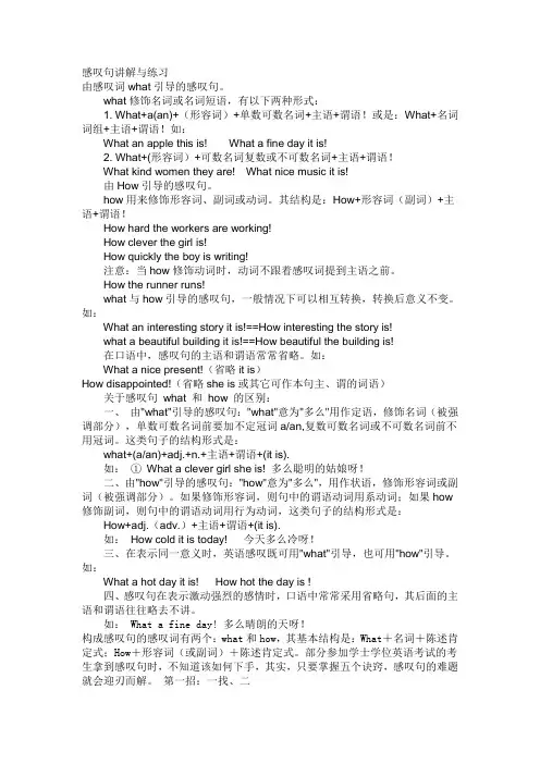 感叹句讲解与练习