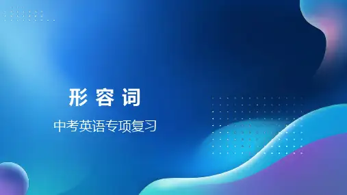 形容词(22张PPT)中考英语专项复习课件