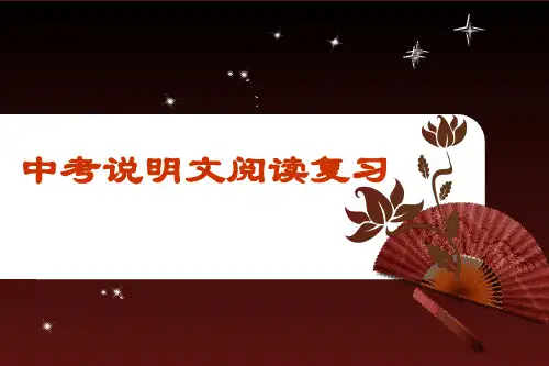 中考语文专题说明文阅读课件(幻灯片16张)