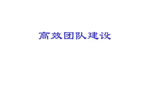 《打造高绩效团队》课件