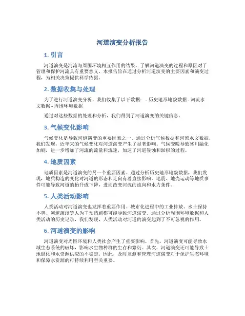 河道演变分析报告