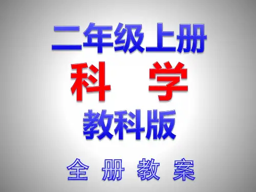教科版小学二年级上册科学全册PPT上课课件