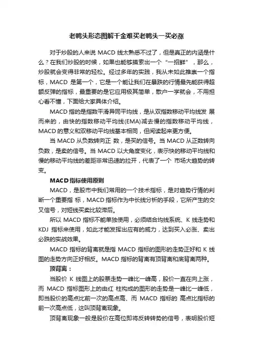 老鸭头形态图解千金难买老鸭头一买必涨