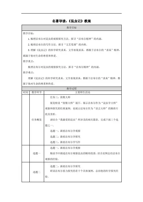 名著导读：《昆虫记》教案