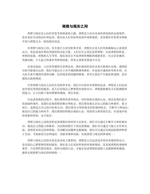理想与现实之间