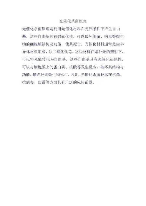 光催化杀菌原理