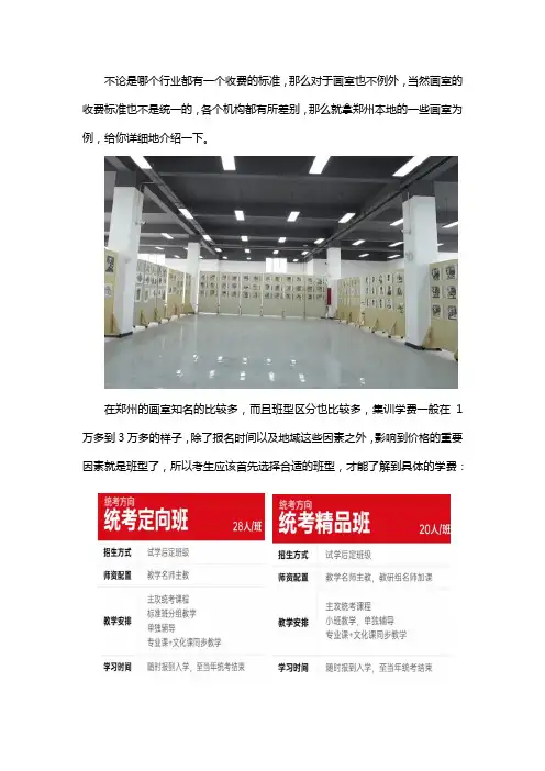 郑州画室班型,高考美术怎么收费