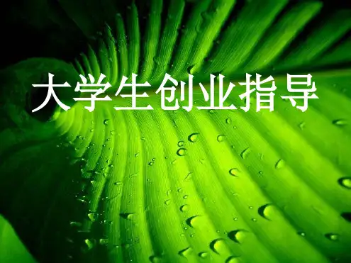 大学生创业培训课程ppt课件