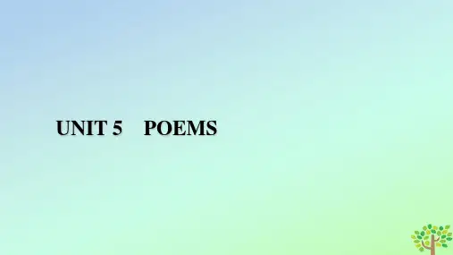 新教材2023年高中英语Unit5PoemsSectionⅣ写作指导课件新人教版选择性必修第三册