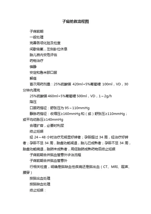 子痫抢救流程图