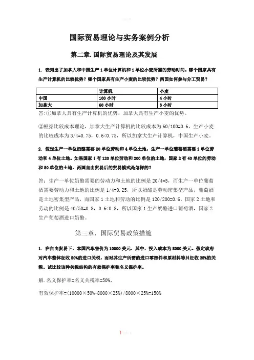 国际贸易案例