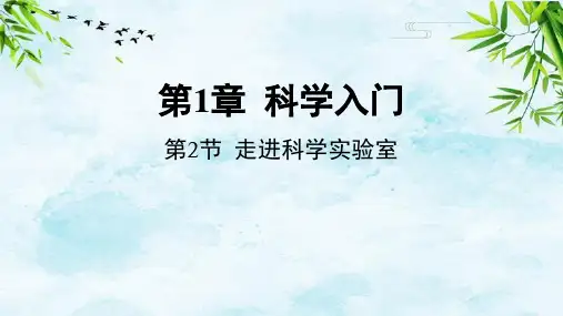 第2节 走进科学实验室七年级上册科学浙教版