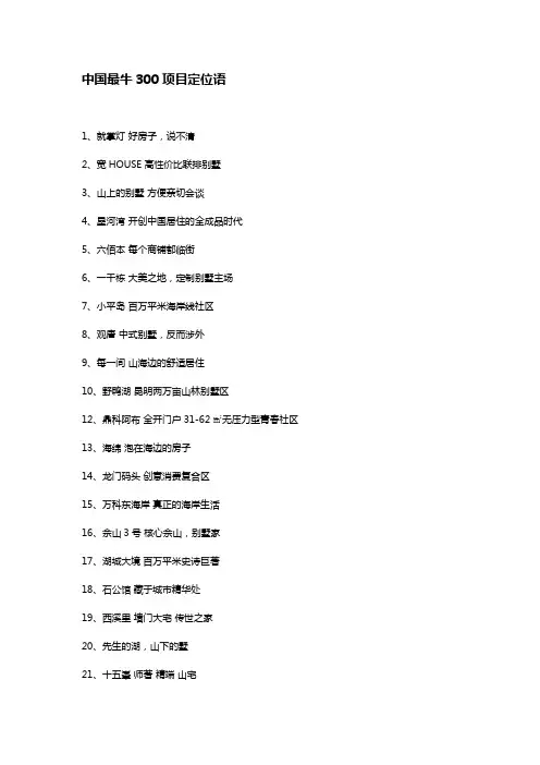 定位语、广告语