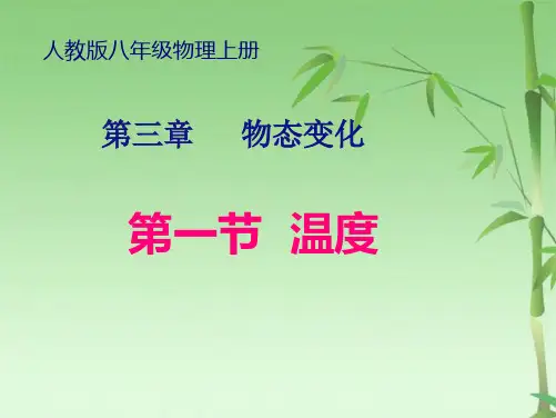 人教版 八级物理上册 第三章《物态变化》 第1节《温度》(共40张PPT)