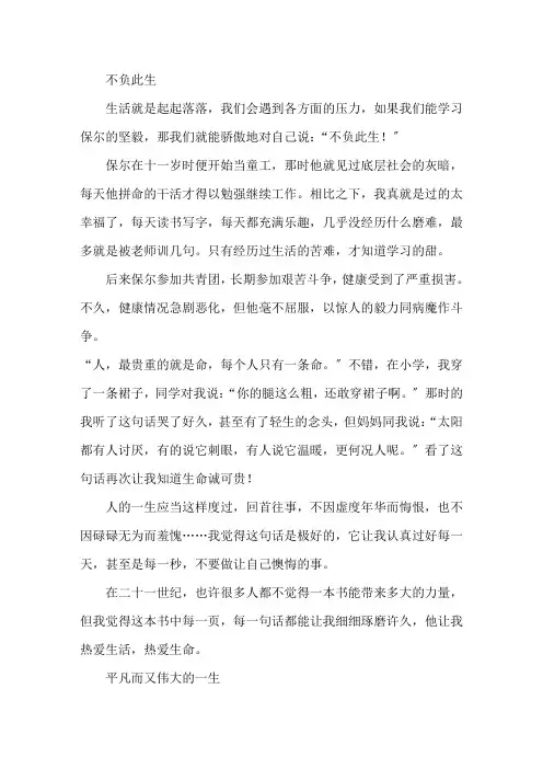 钢铁是怎样炼成的读后感600字初二(精选5篇)精编