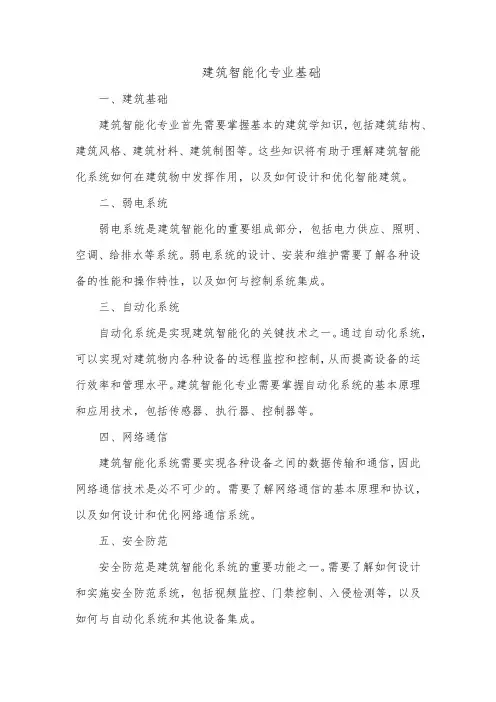 建筑智能化专业基础