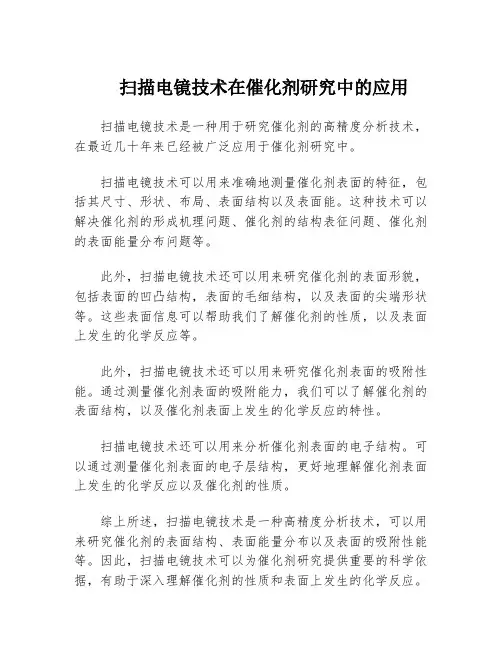 扫描电镜技术在催化剂研究中的应用