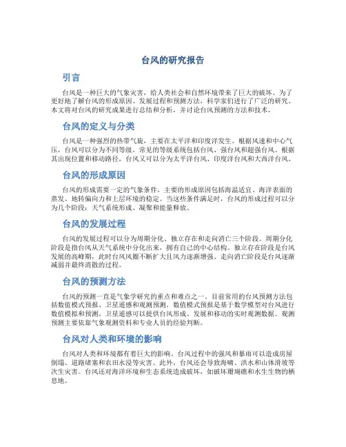 台风的研究报告