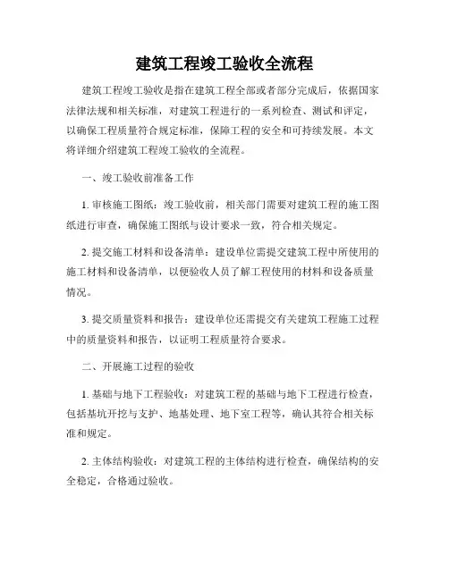 建筑工程竣工验收全流程