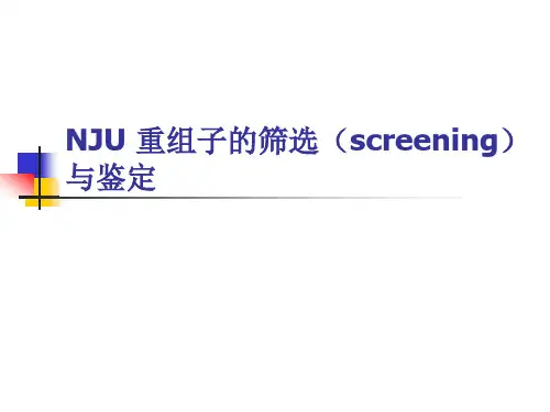 重组子的筛选与鉴定