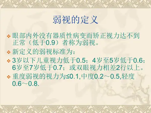 最新弱视的验光配镜PPT课件