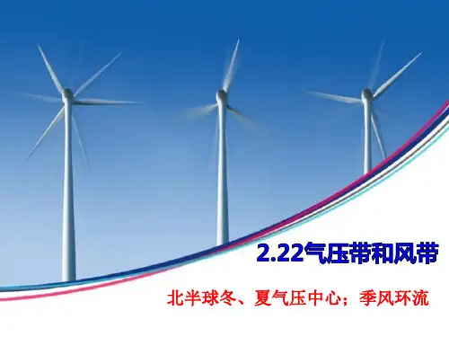 北半球冬、夏气压中心及季风环流