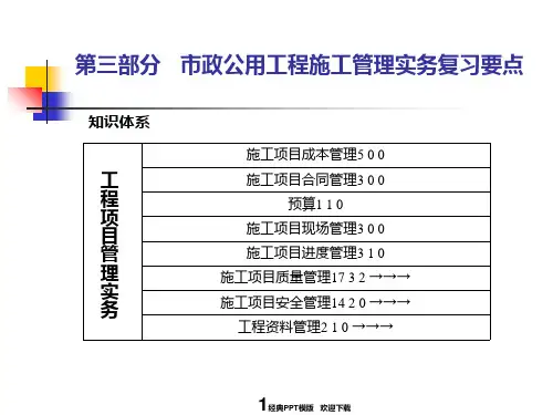 二建市政公用工程施工管理实务复习要点