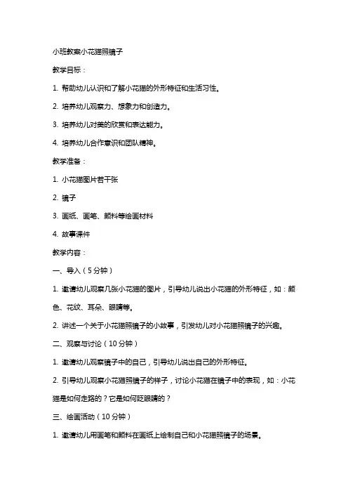 小班教案小花猫照镜子