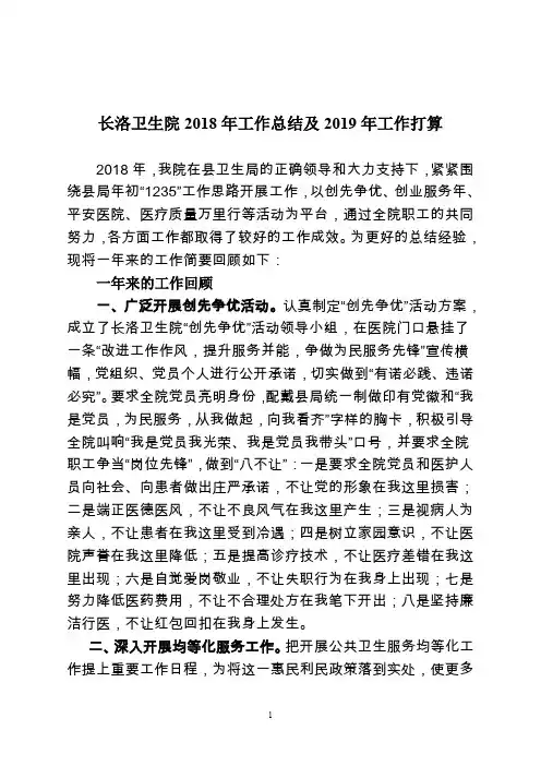 工作总结范例(2018年工作总结及2019年工作打算)