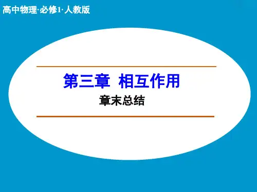 高中物理人教版必修一课件第三章相互作用章末总结
