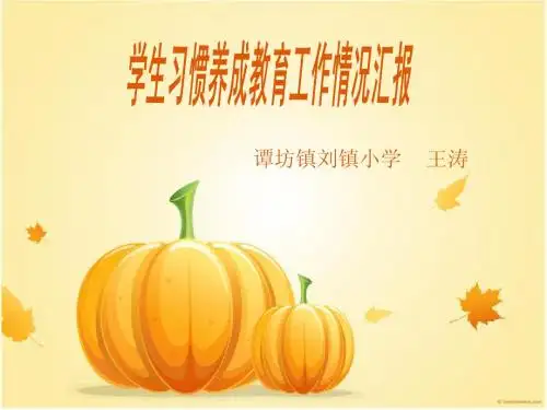 学生习惯养成教育工作情况汇报