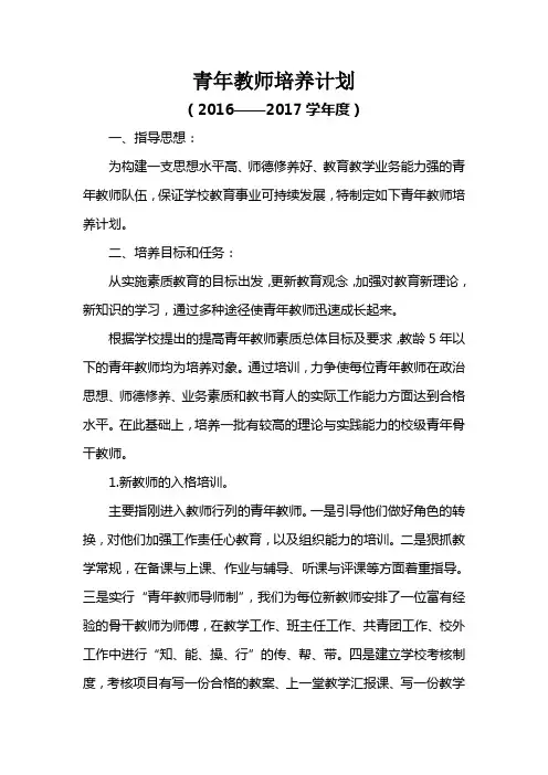 -2017-青年教师培养计