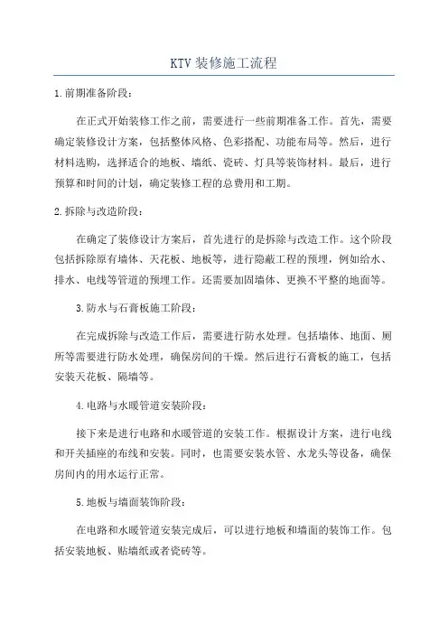 KTV装修施工流程