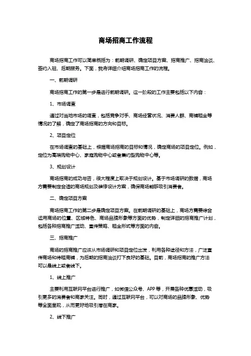 商场招商工作流程