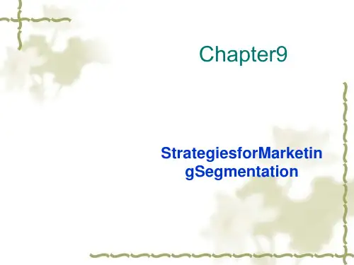 国际市场营销STP培训课件(PPT 61张)