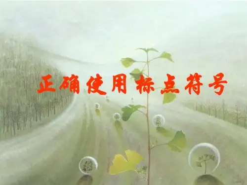 (新人教)正确使用标点符号课件