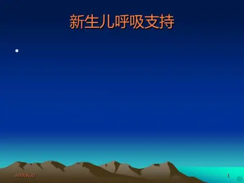 新生儿呼吸支持技术 ppt课件
