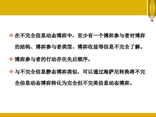 第章不完全信息动态博弈