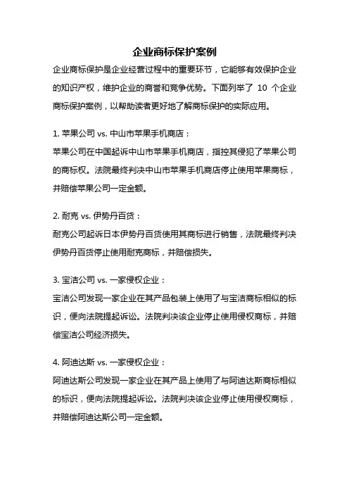 企业商标保护案例