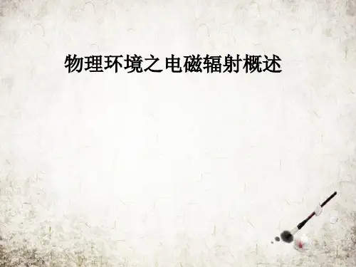 物理环境之电磁辐射概述