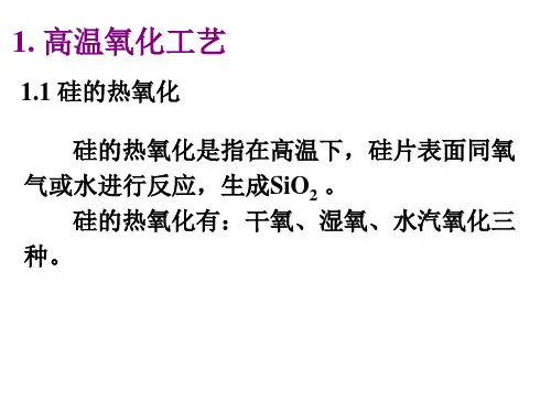精选集成电路制造工艺及常用设备