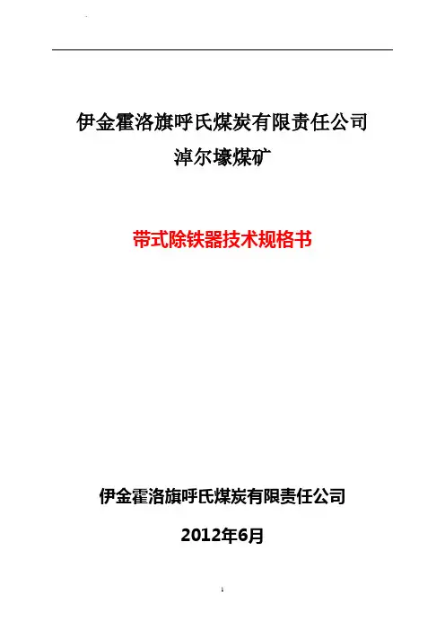 除铁器技术规范书20120601