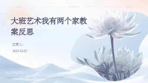 大班艺术我有两个家教案反思