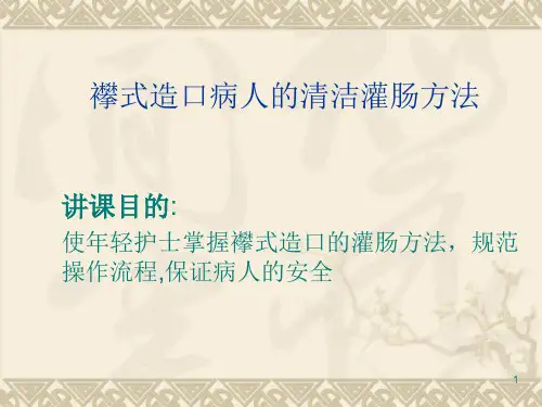 结肠造口病人的清洁灌肠方法ppt课件