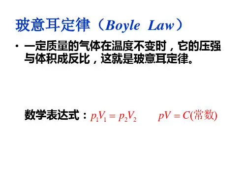 玻意耳定律习题讲解(Boyle  Law)